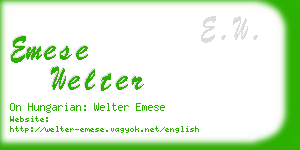 emese welter business card